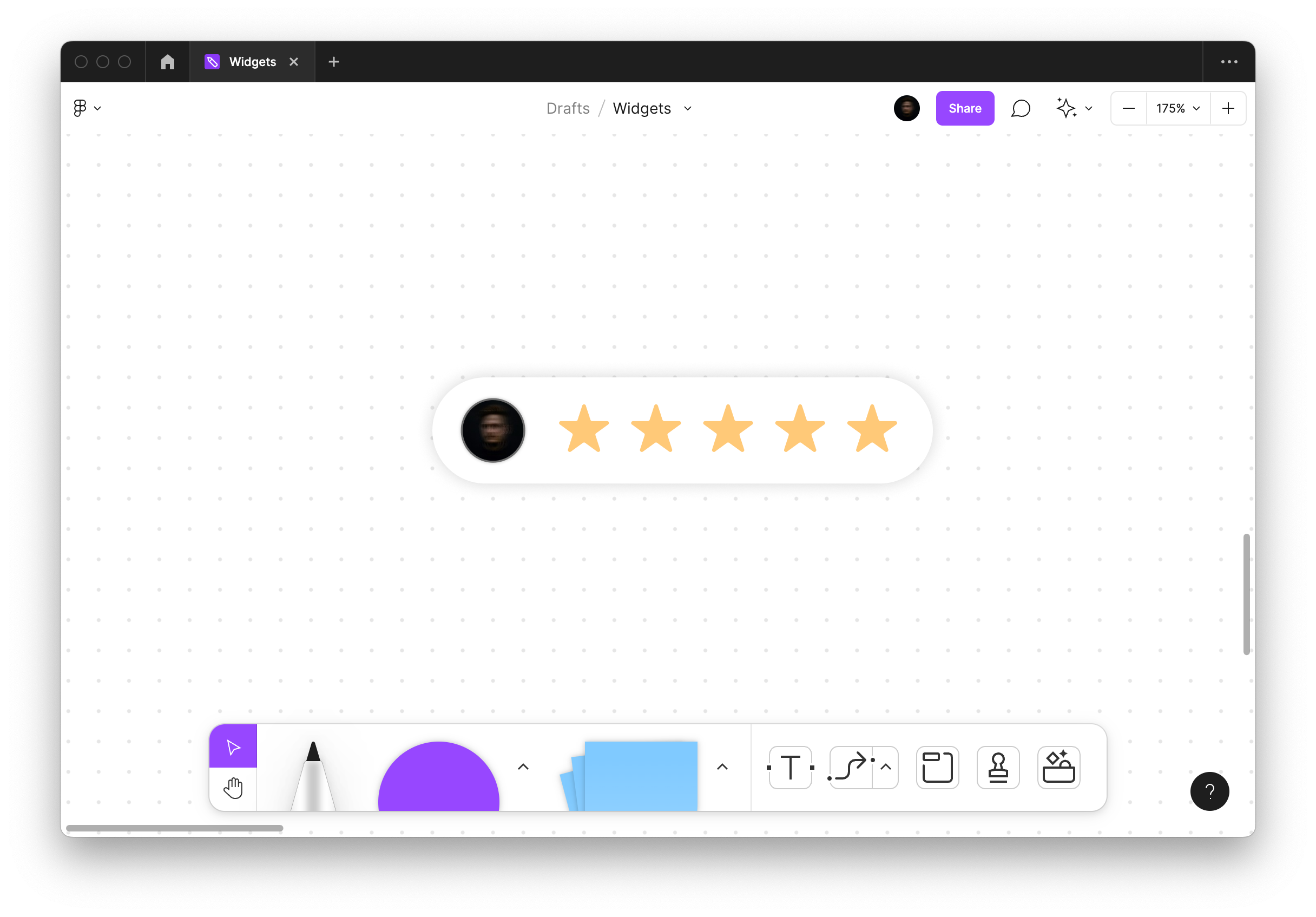 Figjam widget - Star rating