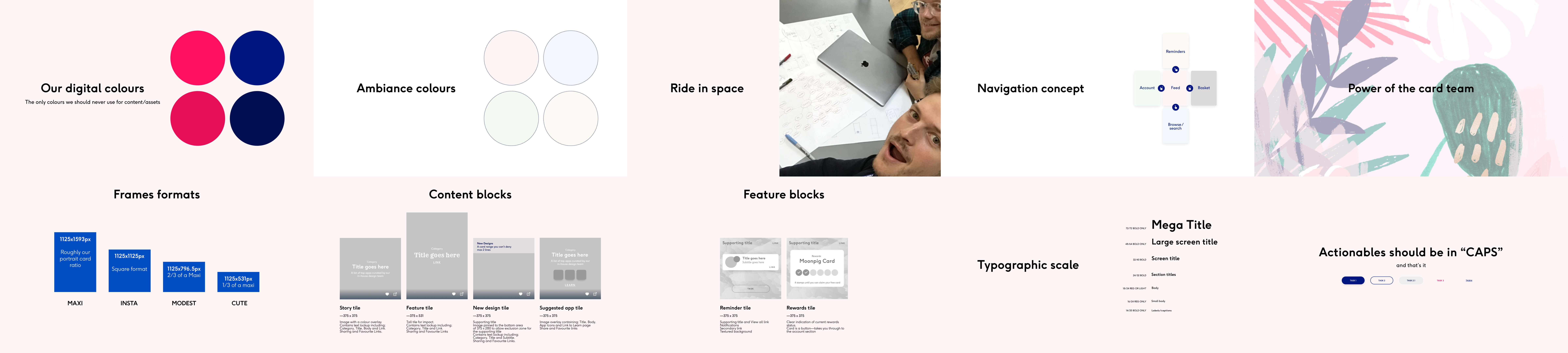 We presented the idea, created a story around where we went for inspiration and how we thought about it
